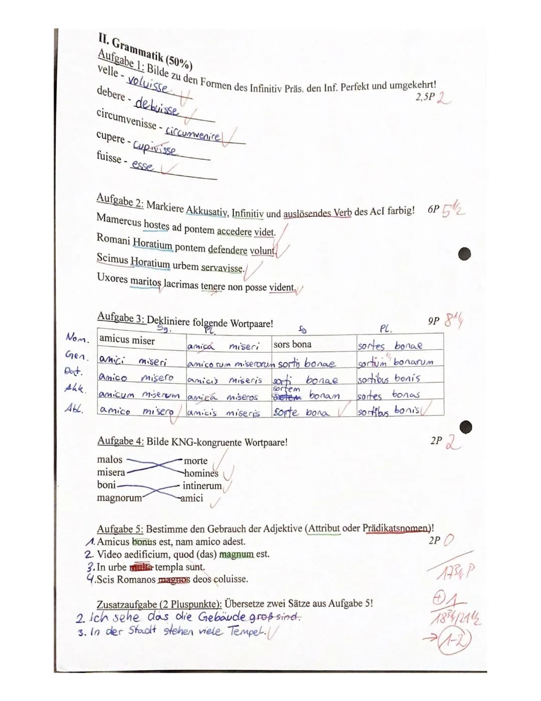Name:
I. Übersetzung (50%)
expellere, expello, expuli
unus/a/um - ein einziger
potestas, -tatis f - Macht
KA
mons Sacer- Heiliger Berg
Romam