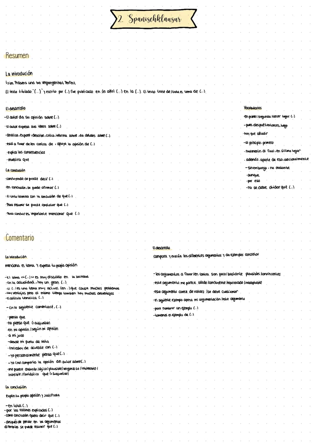 Resumen
La introdución
Lim Präsens und bei Vergangenheit Perfect
El texto titulado "(...)" y escrito por (-) fue publicado en (el año) (...)