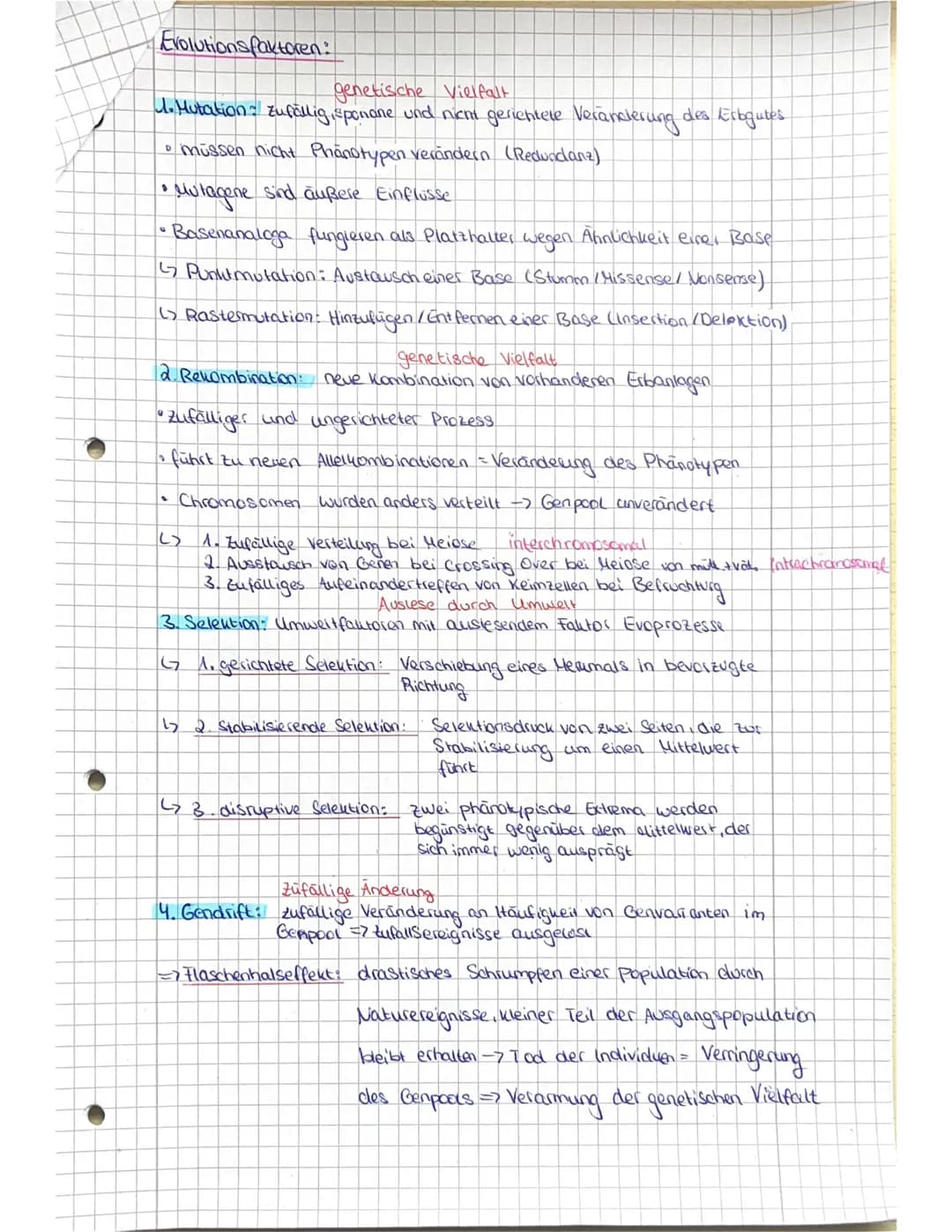 Abitur vorbereitung Biologie LK - Evolution
Grundwissen:
Evolution = Entwicklung und erfolgt durch Veränderung in Gestat
und Verhalten des P
