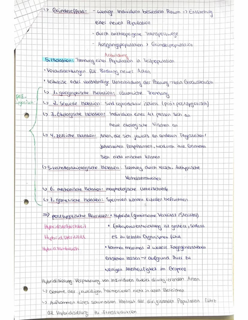 Abitur vorbereitung Biologie LK - Evolution
Grundwissen:
Evolution = Entwicklung und erfolgt durch Veränderung in Gestat
und Verhalten des P