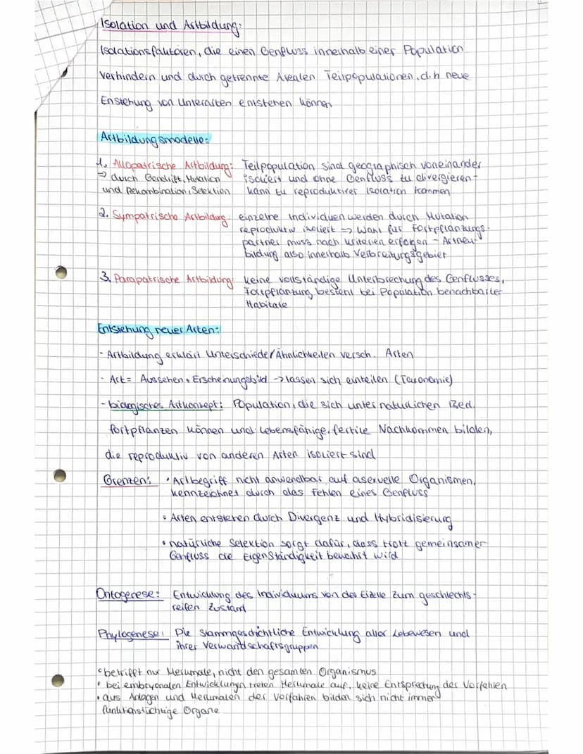Abitur vorbereitung Biologie LK - Evolution
Grundwissen:
Evolution = Entwicklung und erfolgt durch Veränderung in Gestat
und Verhalten des P