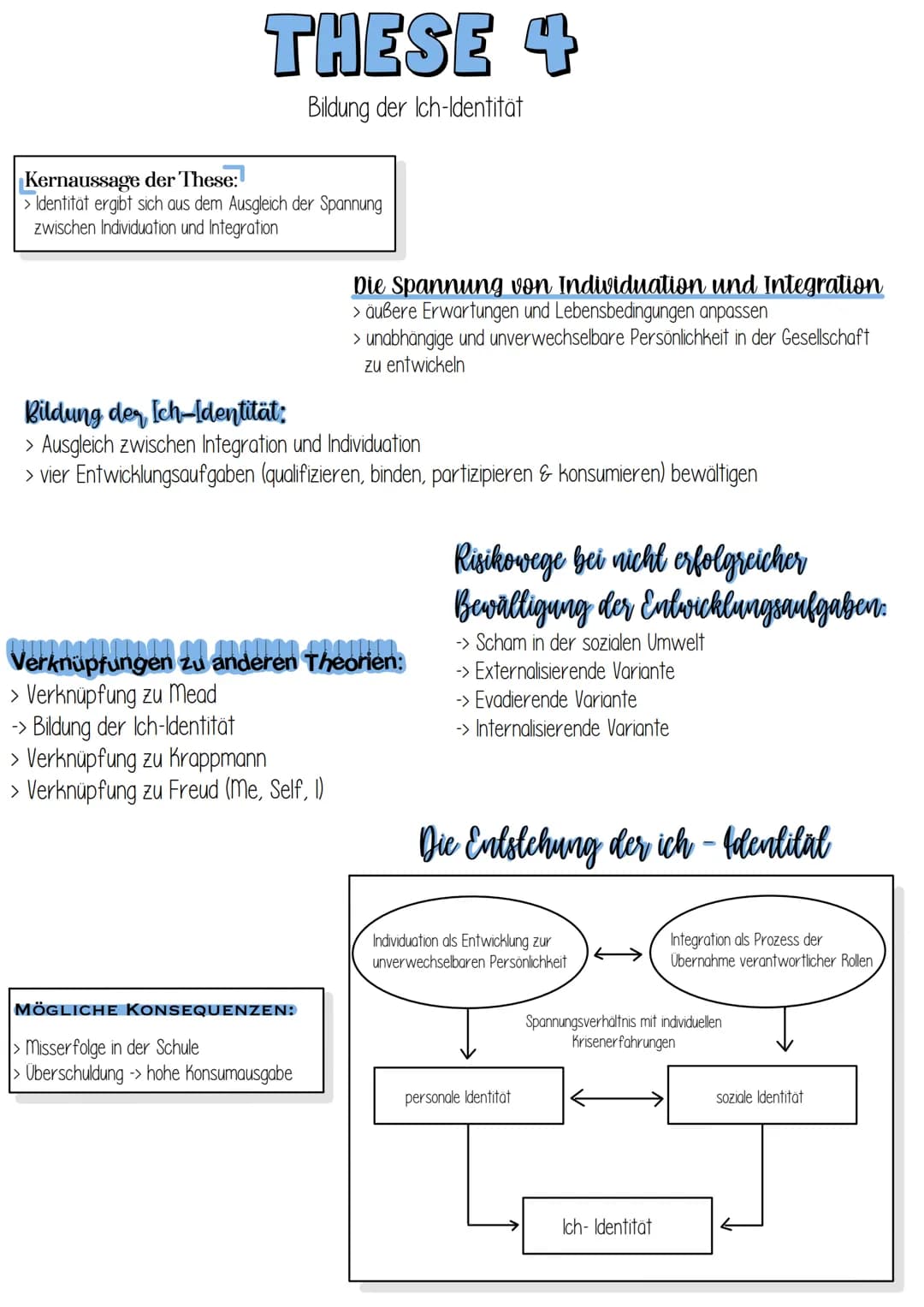 THESE 1
Das Verhältnis von innerer und äußerer Realität
Innere und äußere Realität:
> innere Realität- körperliche/psychische Vorgaben
> äuß