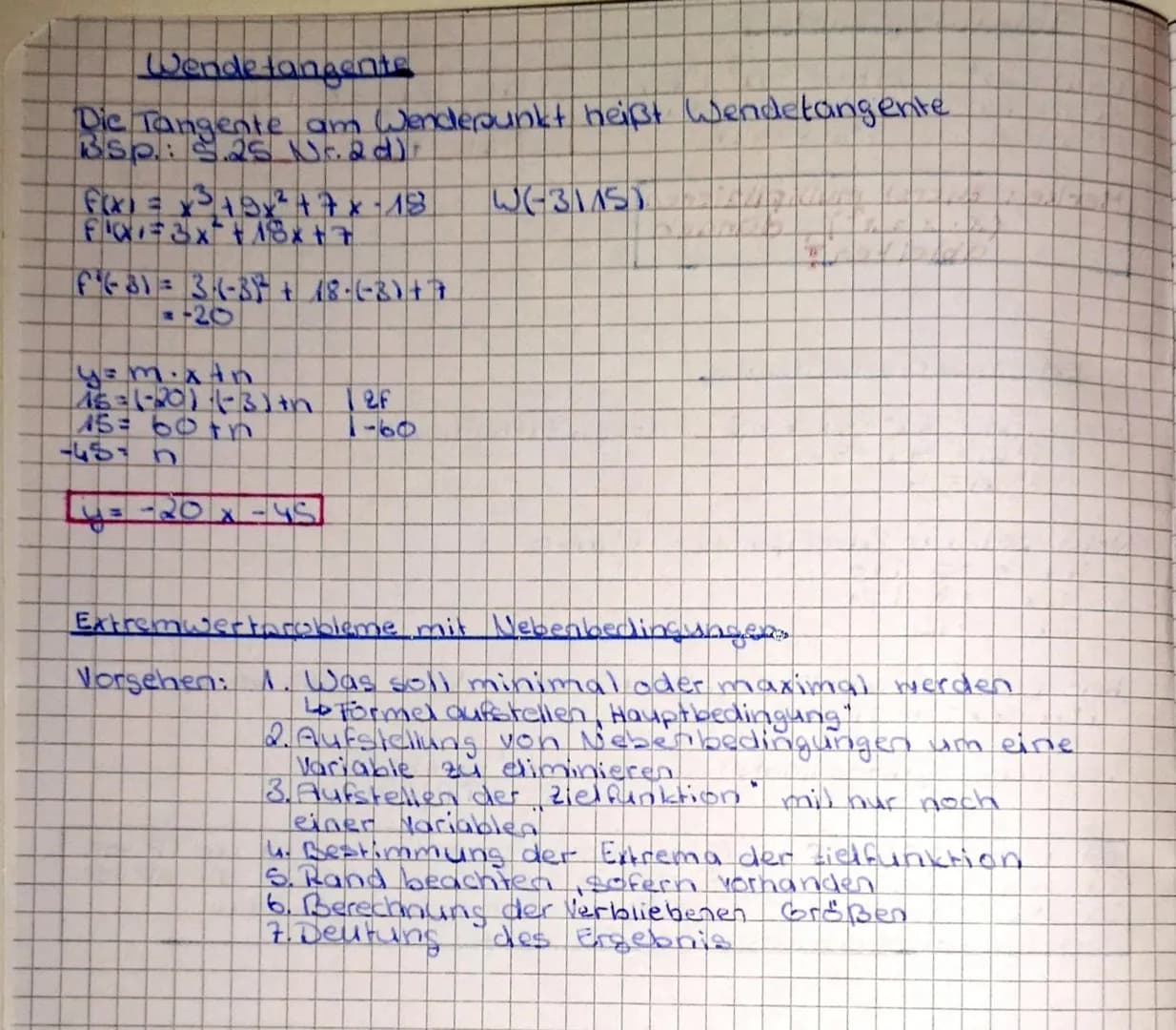 Ableitung bilden
Q1 fix) = 3x²
fix) = 6x
Herke: Byerst multiplizieren
(X. X = x²) danach
ableiten
-
Extremwertberechnung
Geg.: f(x) = 2x²-6x