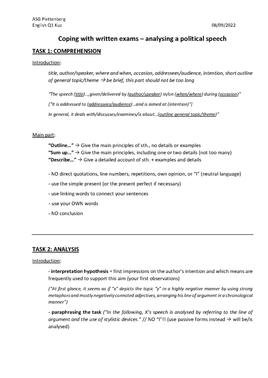 The American Dream + How to write a summary, analysis and creative task 