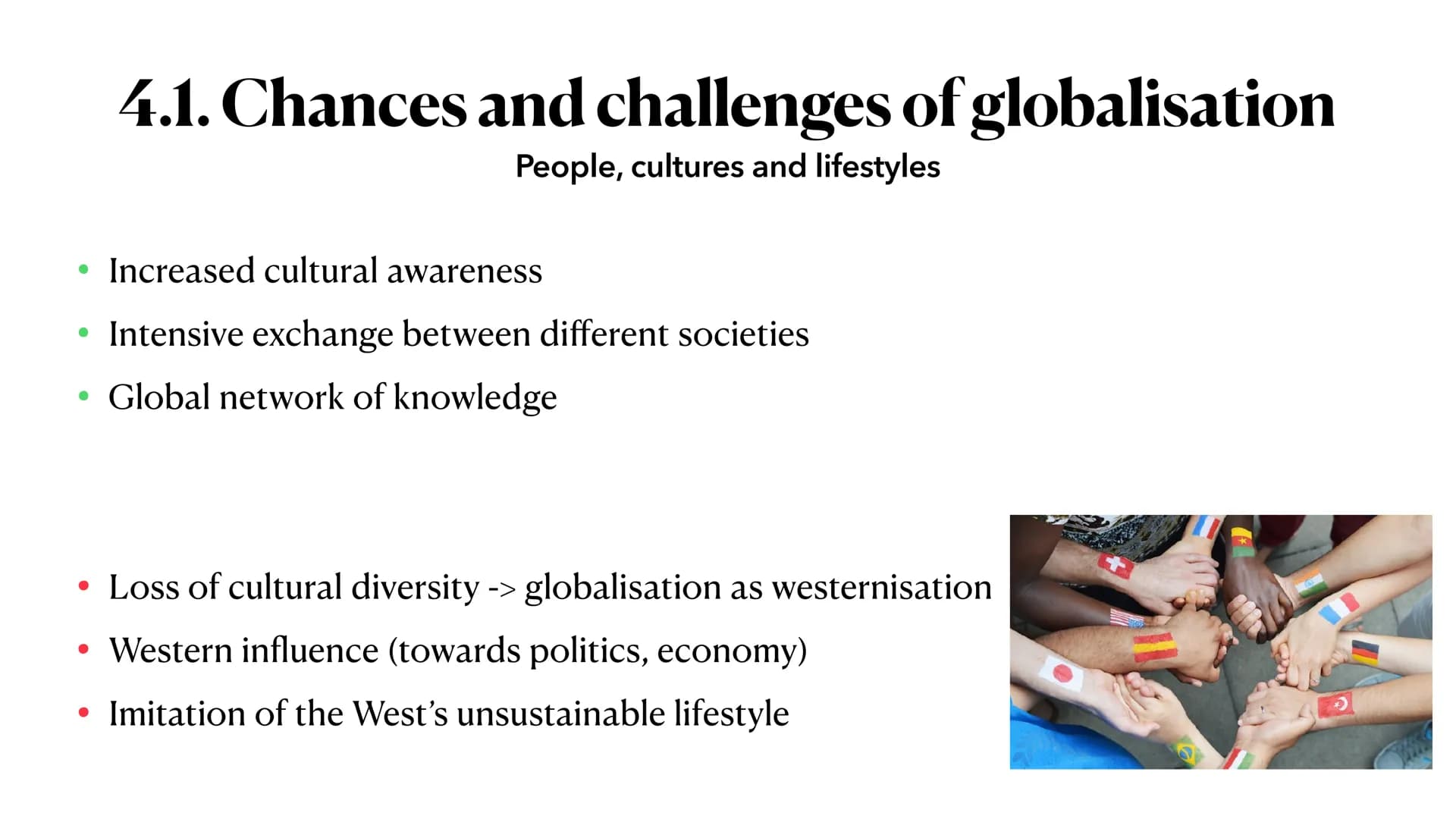 Globalisation ●
●
1. Definition
• 2. Global issues
• 3. Eras of globalisation
●
4. Chances and challenges of globalisation
●
5. Garment prod