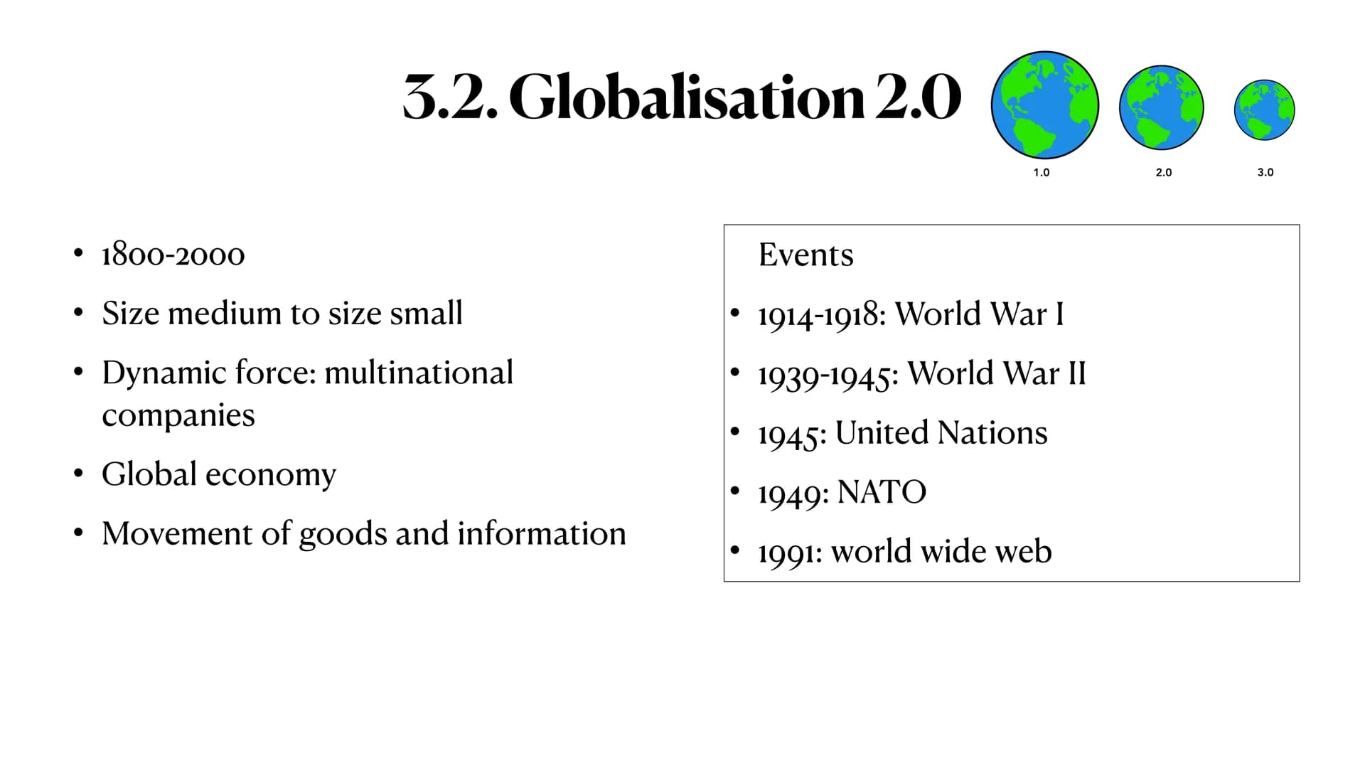 Globalisation ●
●
1. Definition
• 2. Global issues
• 3. Eras of globalisation
●
4. Chances and challenges of globalisation
●
5. Garment prod