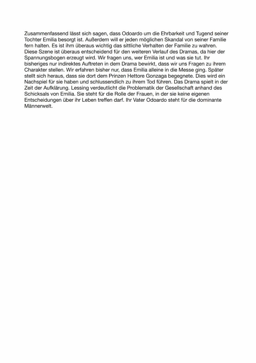 Szenenanalyse Emilia Galotti: 2. Aufzug, 2. Auftritt
Der Autor Gotthold Ephraim Lessing, schrieb das bürgerliche Trauerspiel ,,Emilia Galott