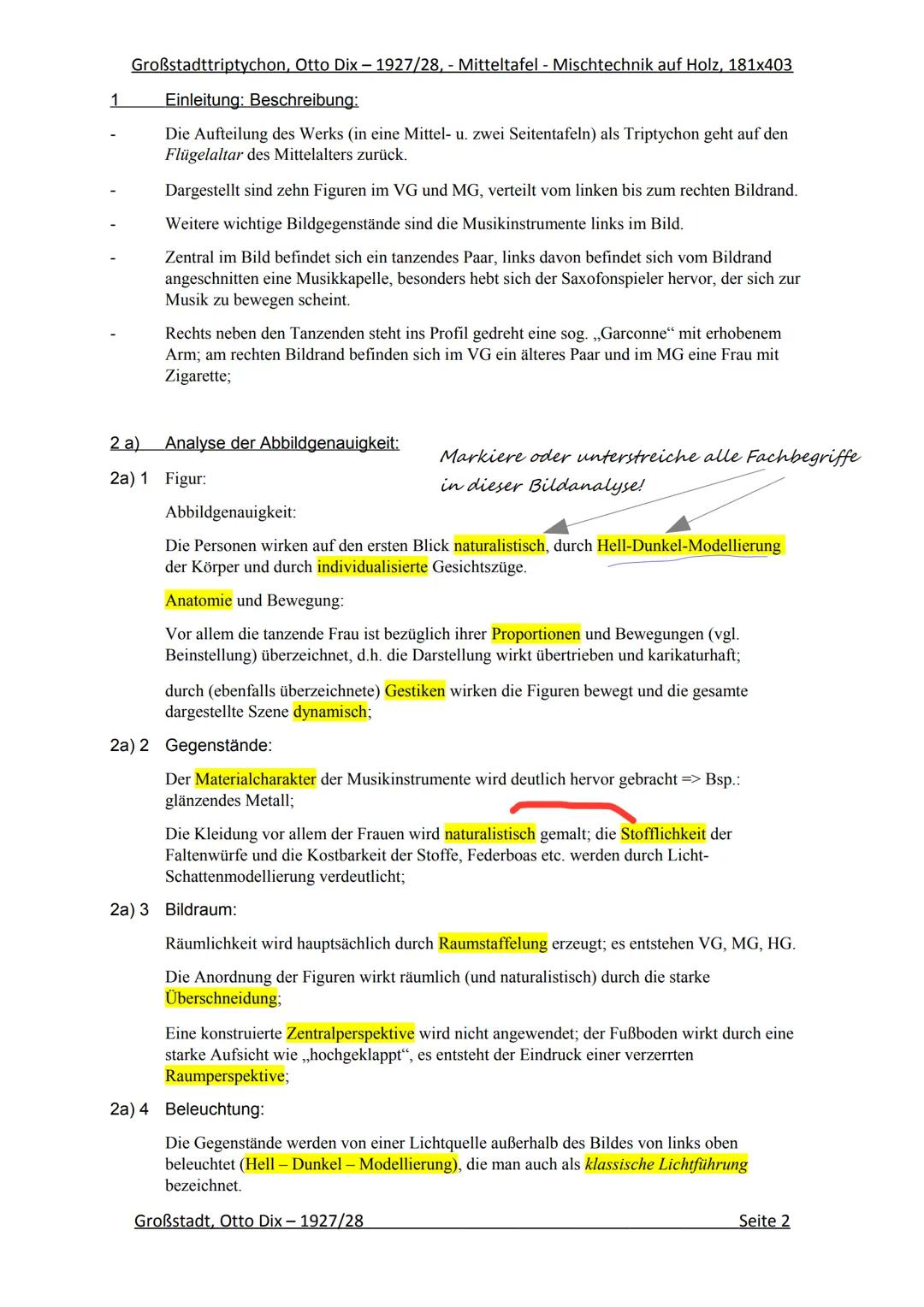 # Großstadttriptychon, Otto Dix- 1927/28, - Mitteltafel - Mischtechnik auf Holz, 181x403

1 Einleitung: Beschreibung:

- Die Aufteilung des 