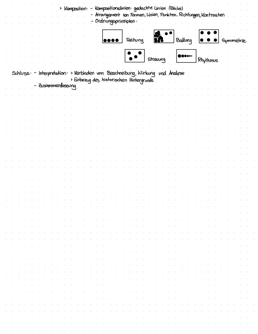 Bildanalyse schreiben
Einleitung: - Basissatz (Künstler, Titel, Erscheinungsjahr/-ort, Epoche, Maße)
- kurze Beschreibung → Thema: Inhalt kn