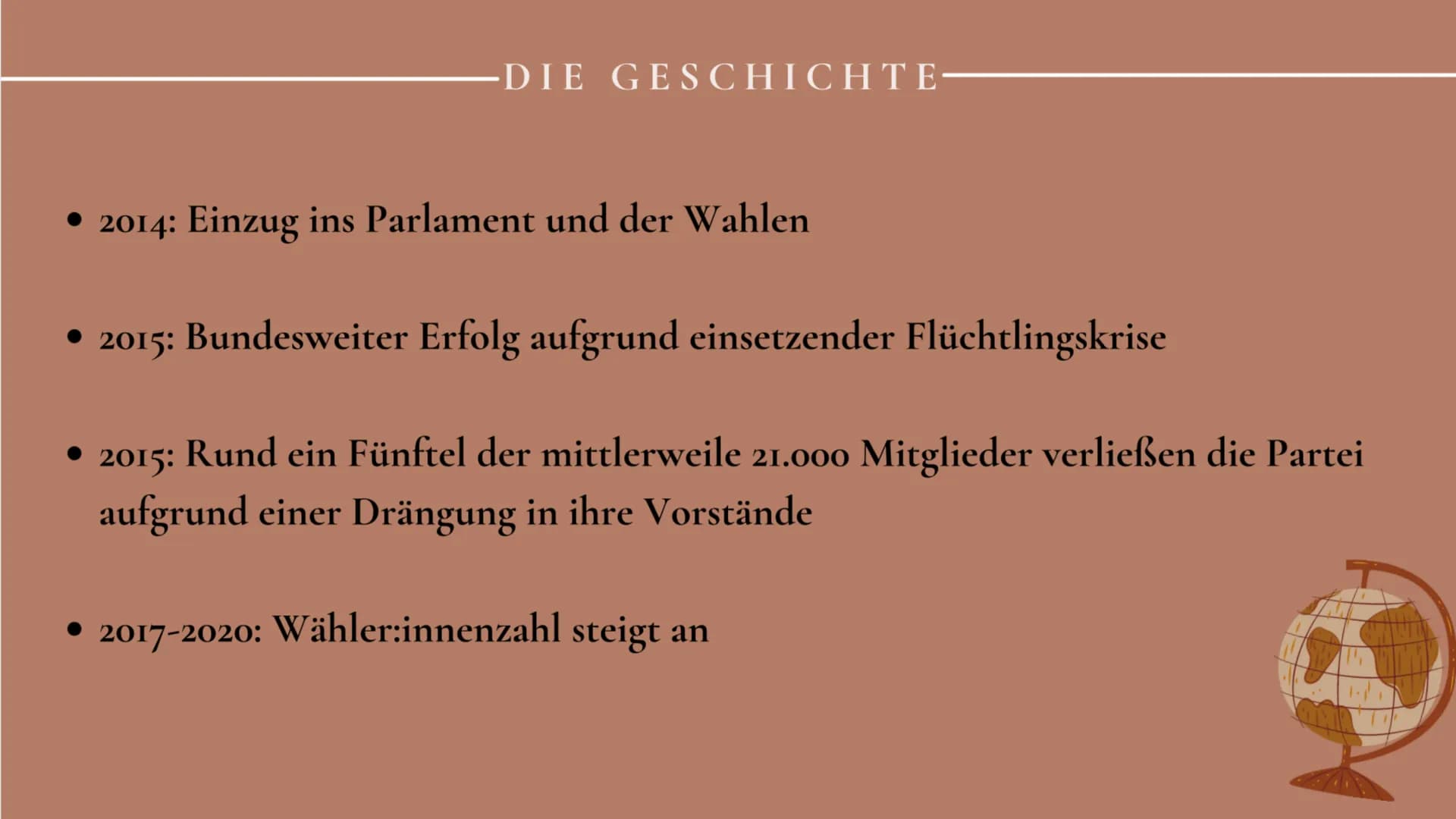 1. SEPTEMBER 2021
AfD
Alternative für Deutschland
VON: FARAH, ISRA, KÜBRA UND VIKTORIA 3
INHALTSVERZEICHNIS
> Vita der Spitzenkandidatin
> G