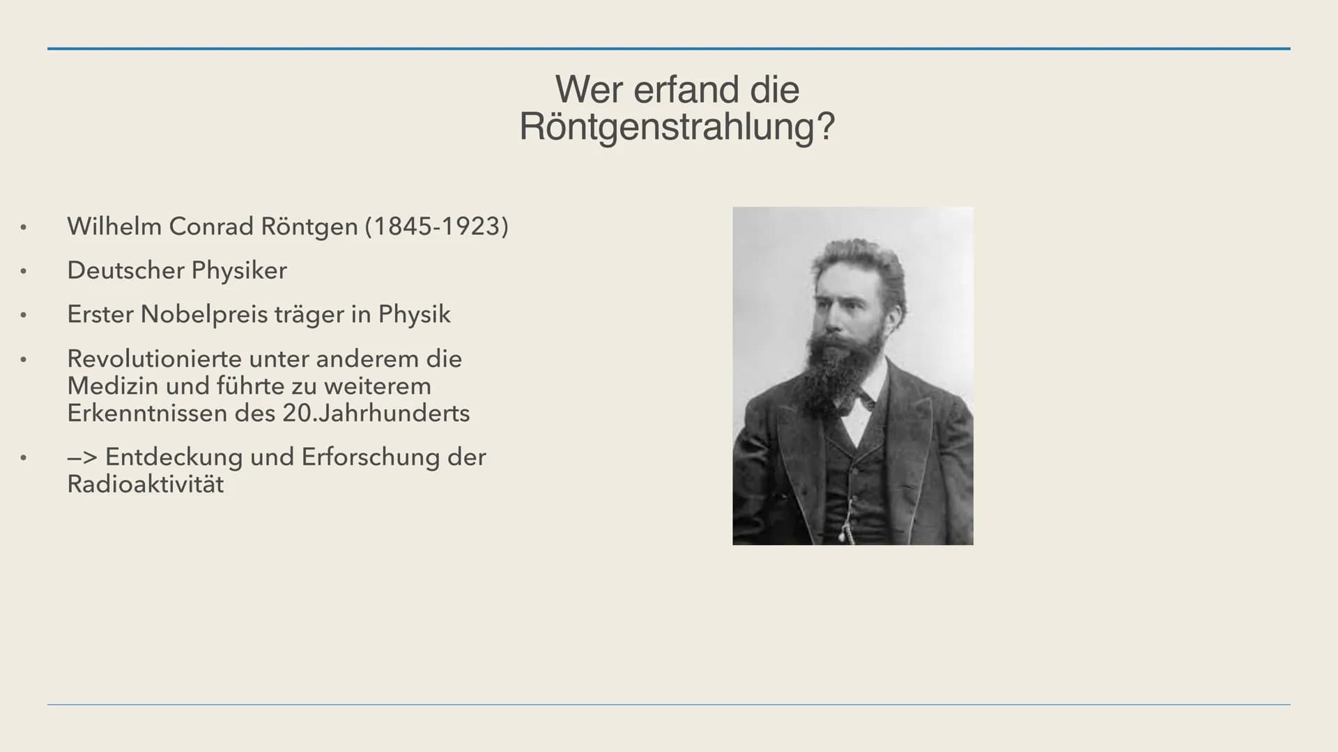 Maram, Medina und Emily 17.11.21
UV- und Röntgenstrahlung Inhaltsverzeichnis
1. Was ist Röntgenstrahlung?
2. Wer erfand die Röntgenstrahlung
