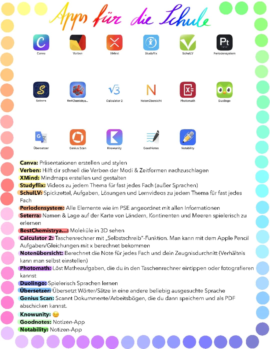 Apps für die Schule 