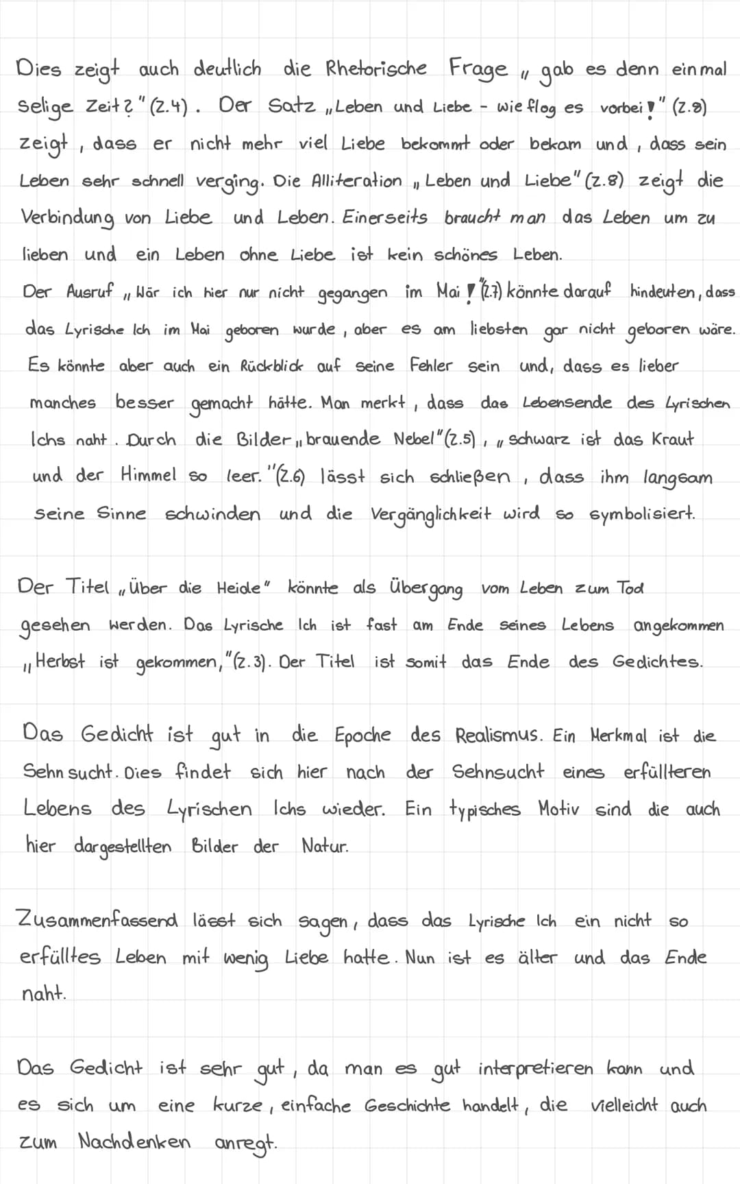 Gedichtsanalyse Über die Heide", T. Storm
11
In dem Gedicht über die Heide" welches 1875 von Thedor Storm geschrieben
11
wurde, geht es um d