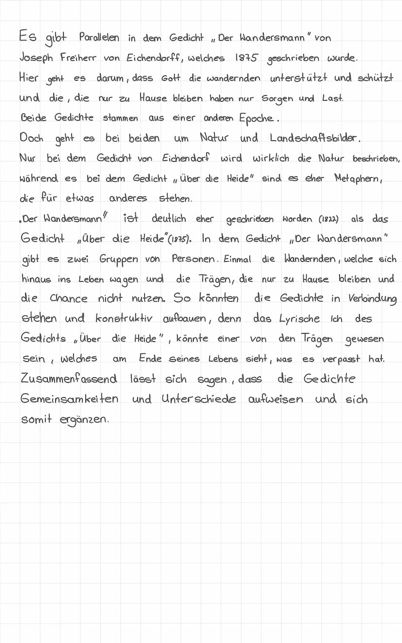 Gedichtsanalyse Über die Heide", T. Storm
11
In dem Gedicht über die Heide" welches 1875 von Thedor Storm geschrieben
11
wurde, geht es um d