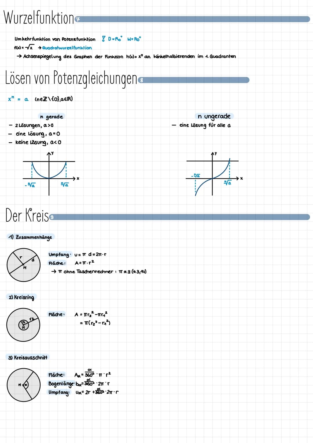 Potenzen
a
a
n-Faktoren
a = (a = nicht definiert)
→ 2²
→2¹ =
→ 2°
m.
a
Für a0 und natürliche Zahlen n gilt:
1
-n
a = a^
= 4
Mathe - Zusammen