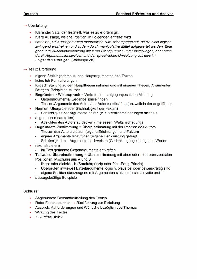 Deutsch
I UNTERSCHEIDUNG
Schwerpunkt Analyse:
Arbeiten Sie die Position des Autors heraus und analysieren Sie die Struktur und sprachliche
G
