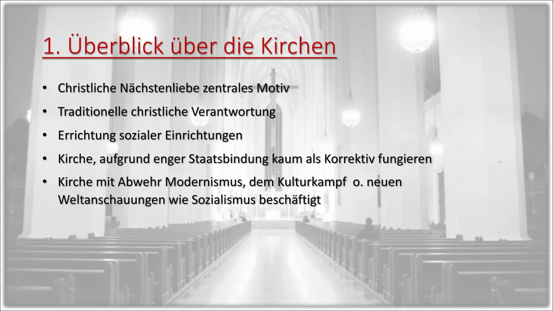 Handout
...zu
„Lösung der sozialen Frage“ – Die Kirche(n)
Inhaltsverzeichnis:
1. Überblick über die Kirchen
2. Lösungsansätze & Ziele
> 2.1 