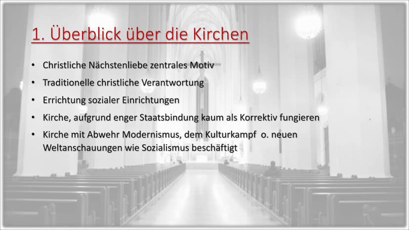 Handout
...zu
„Lösung der sozialen Frage“ – Die Kirche(n)
Inhaltsverzeichnis:
1. Überblick über die Kirchen
2. Lösungsansätze & Ziele
> 2.1 