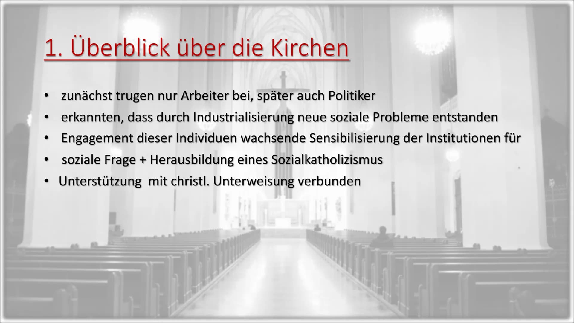 Handout
...zu
„Lösung der sozialen Frage“ – Die Kirche(n)
Inhaltsverzeichnis:
1. Überblick über die Kirchen
2. Lösungsansätze & Ziele
> 2.1 