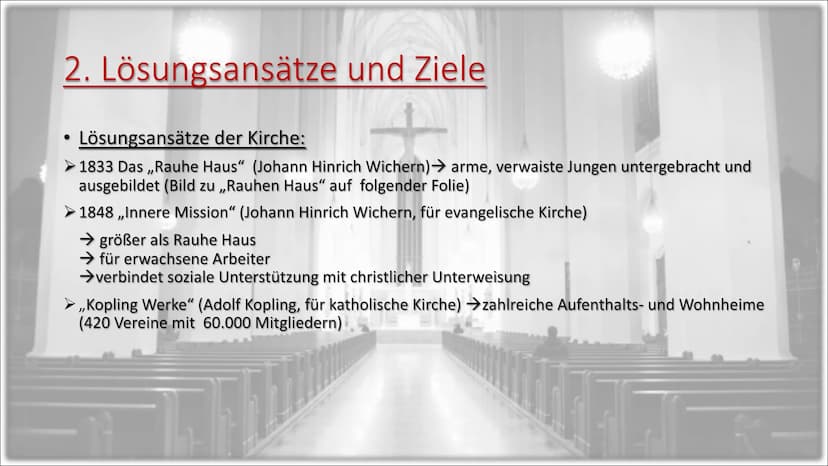 Handout
...zu
„Lösung der sozialen Frage“ – Die Kirche(n)
Inhaltsverzeichnis:
1. Überblick über die Kirchen
2. Lösungsansätze & Ziele
> 2.1 