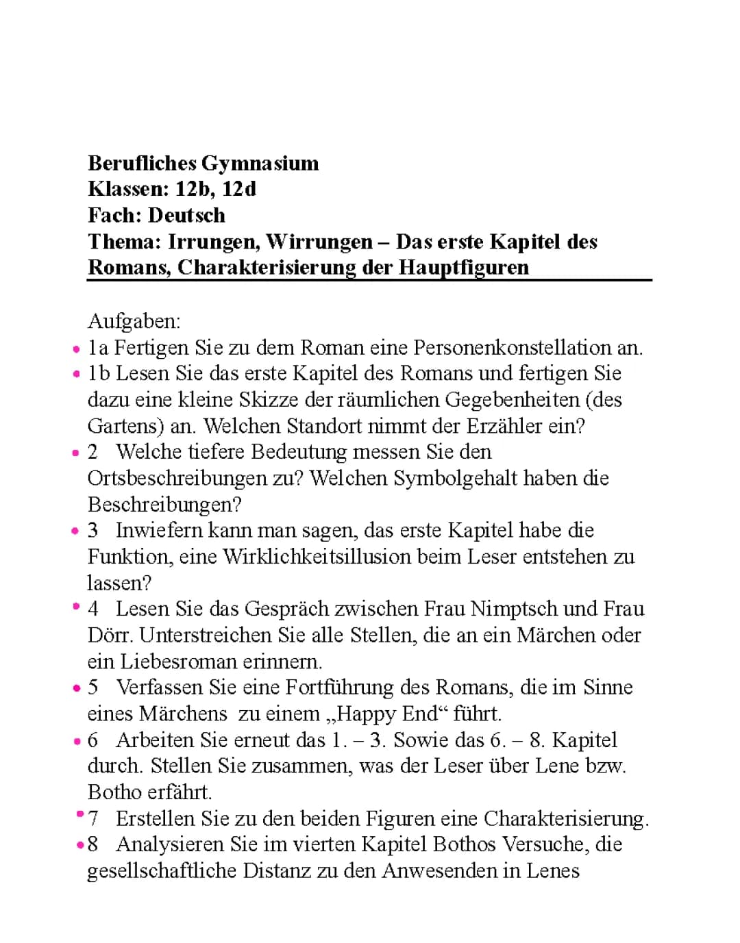 Irrungen und Wirrungen