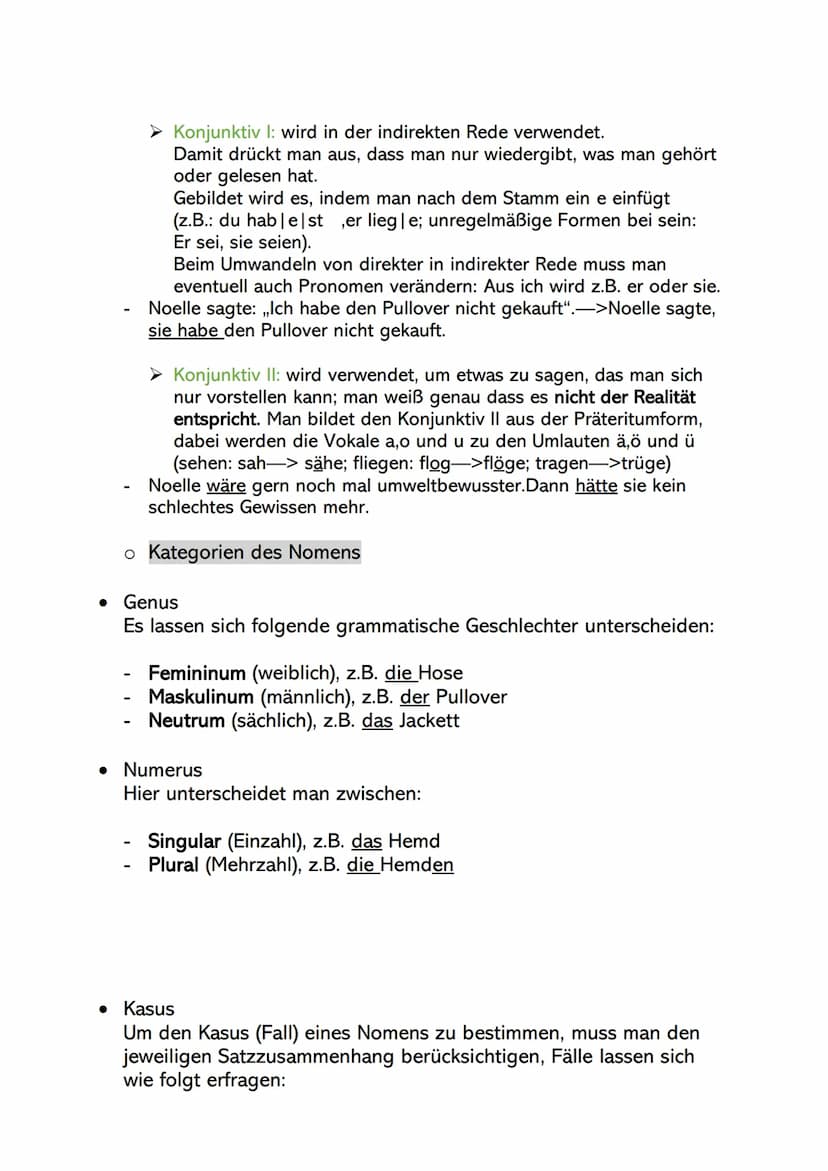 Sofia Bruch
Prüfung Deutsch
1. Sprachgebrauch
Struktur von Wörtern (Morphologie)
o Wortarten
• Nomen/Eigennamen :
Bezeichnen Lebewesen und D