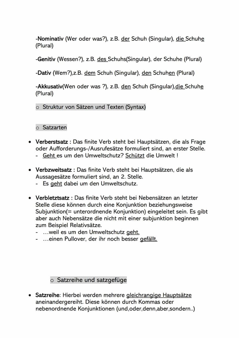 Sofia Bruch
Prüfung Deutsch
1. Sprachgebrauch
Struktur von Wörtern (Morphologie)
o Wortarten
• Nomen/Eigennamen :
Bezeichnen Lebewesen und D