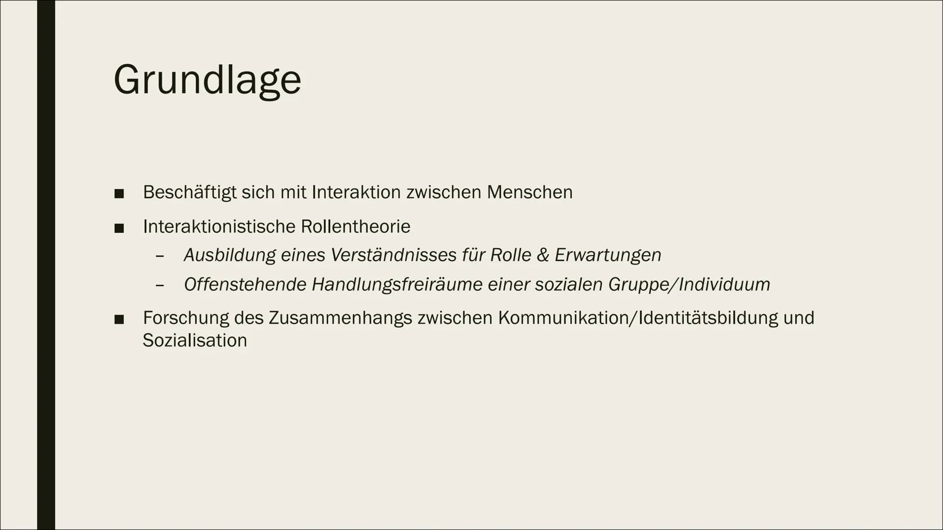 SOZIALISATION ALS ROLLENLERNENS NACH
MEAD + SOZIOLOGISCHER
INTERAKTIONISMUS NACH KRAPPMANN
Eine Präsentation von Lilith
**
** Inhaltverzeich