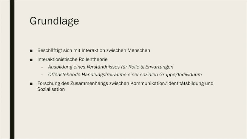 SOZIALISATION ALS ROLLENLERNENS NACH
MEAD + SOZIOLOGISCHER
INTERAKTIONISMUS NACH KRAPPMANN
Eine Präsentation von Lilith
**
** Inhaltverzeich