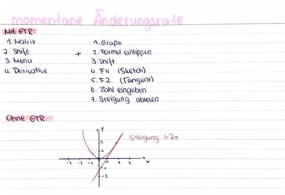 Know momentane Änderungsrate ( nur mit GTR/ Tangente/ Tabelle) thumbnail