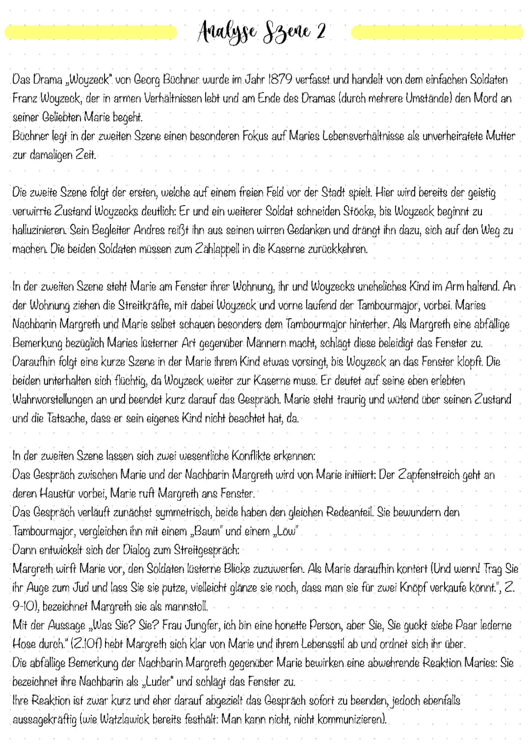 Woyzeck - Analyse Szene 2
