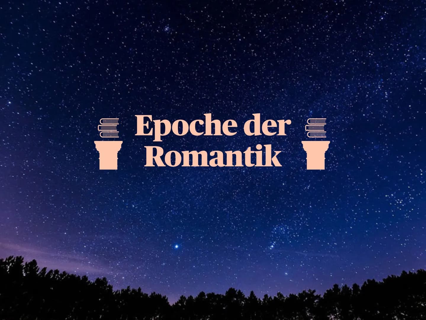 Epoche der
Romantik Gliederung
1. Definition ,,Romantik"
2. Zeitraum
3. Historischer Hintergrund
4. Weltbild
5. Themen / Motive
6. Form & Sp
