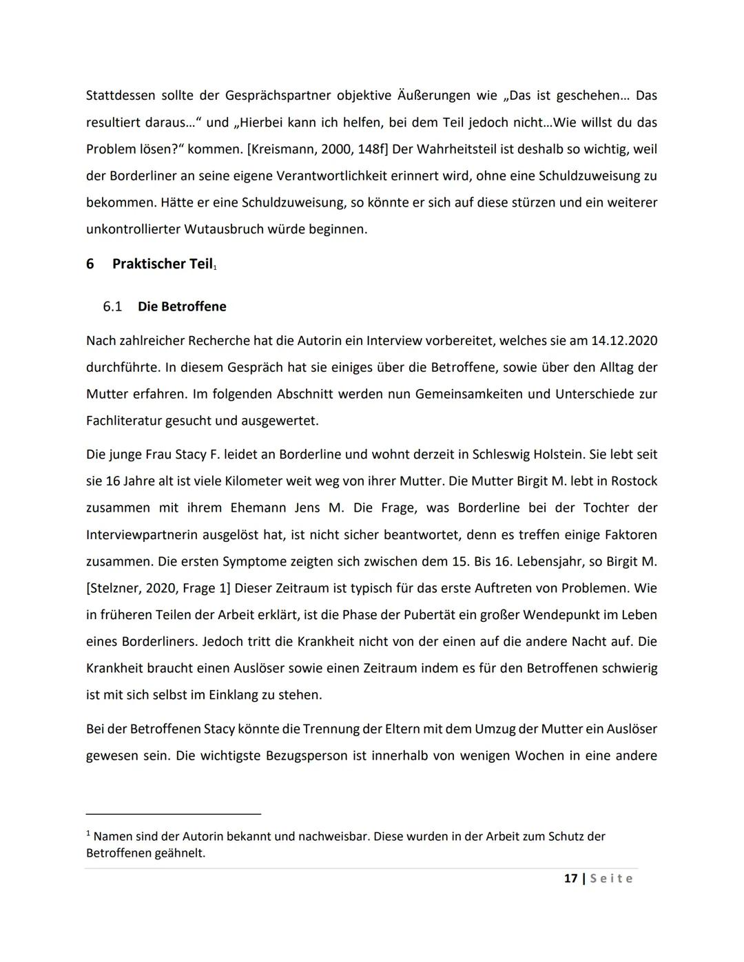 Inhaltsverzeichnis
1 Einleitung
2 Definition/ Begriffserklärung
3 Ausbruch der Krankheit
4
5
6
7
3.1 Die Wurzeln des Borderline-Syndroms
3.2