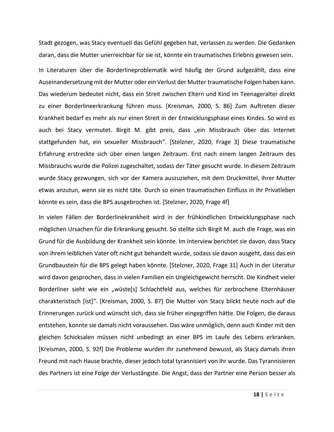 Inhaltsverzeichnis
1 Einleitung
2 Definition/ Begriffserklärung
3 Ausbruch der Krankheit
4
5
6
7
3.1 Die Wurzeln des Borderline-Syndroms
3.2