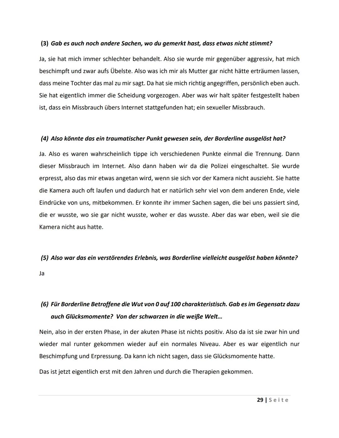 Inhaltsverzeichnis
1 Einleitung
2 Definition/ Begriffserklärung
3 Ausbruch der Krankheit
4
5
6
7
3.1 Die Wurzeln des Borderline-Syndroms
3.2