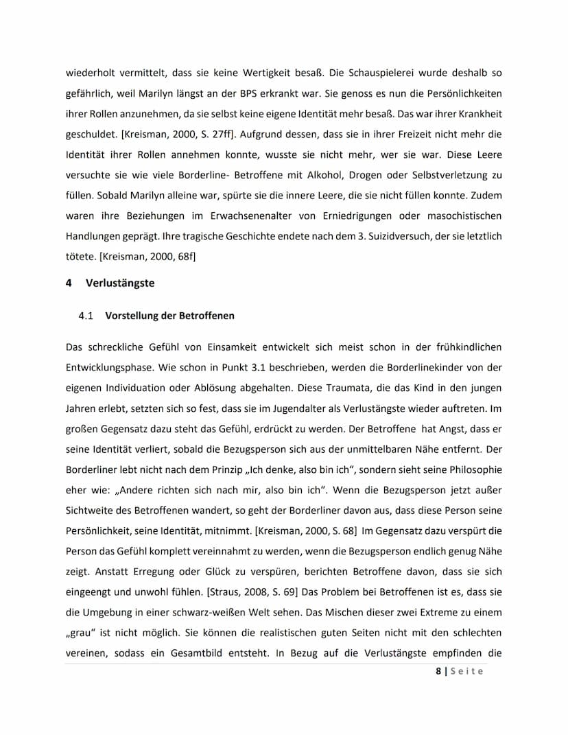 Inhaltsverzeichnis
1 Einleitung
2 Definition/ Begriffserklärung
3 Ausbruch der Krankheit
4
5
6
7
3.1 Die Wurzeln des Borderline-Syndroms
3.2