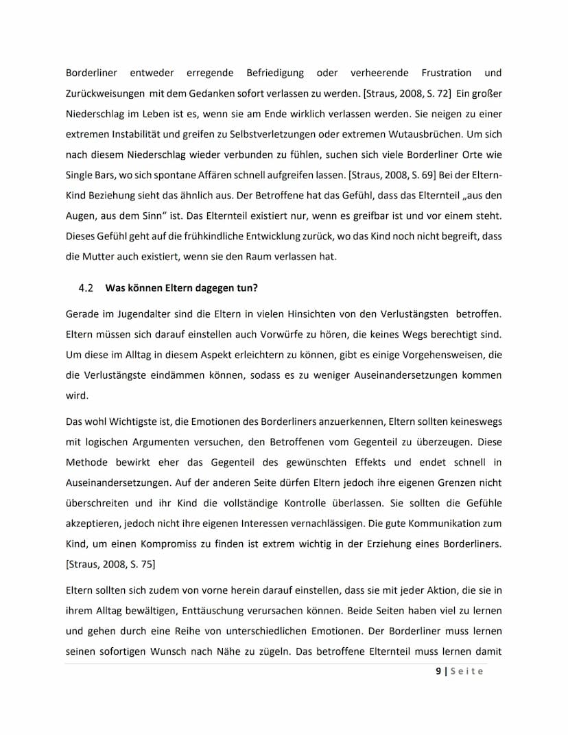 Inhaltsverzeichnis
1 Einleitung
2 Definition/ Begriffserklärung
3 Ausbruch der Krankheit
4
5
6
7
3.1 Die Wurzeln des Borderline-Syndroms
3.2