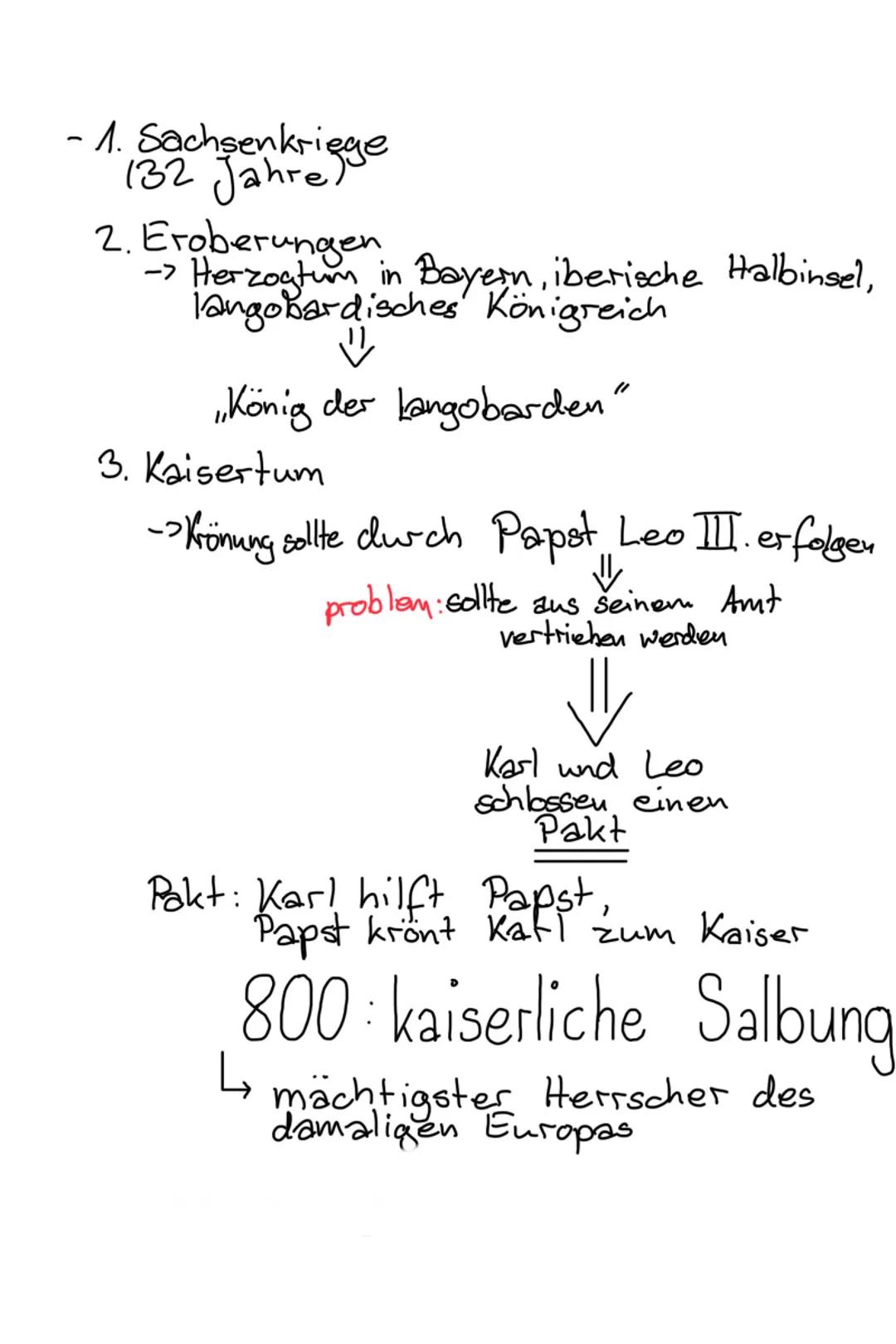 Karl der Große
1. Westeuropäischer Kaiser
Inach dem Untergang des röm. Reiches)
- lebte von 747 - 814 n. Chr
=> Mittelalter
- verbreitete in