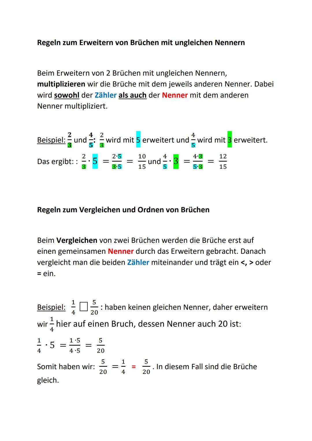 Brüche
Brüche geben immer Anteile einer Gesamtheit an, z. B.: gefärbte
Flächen einer Figur, Füllhöhe von Flüssigkeiten in Gefäßen, usw.
Defi