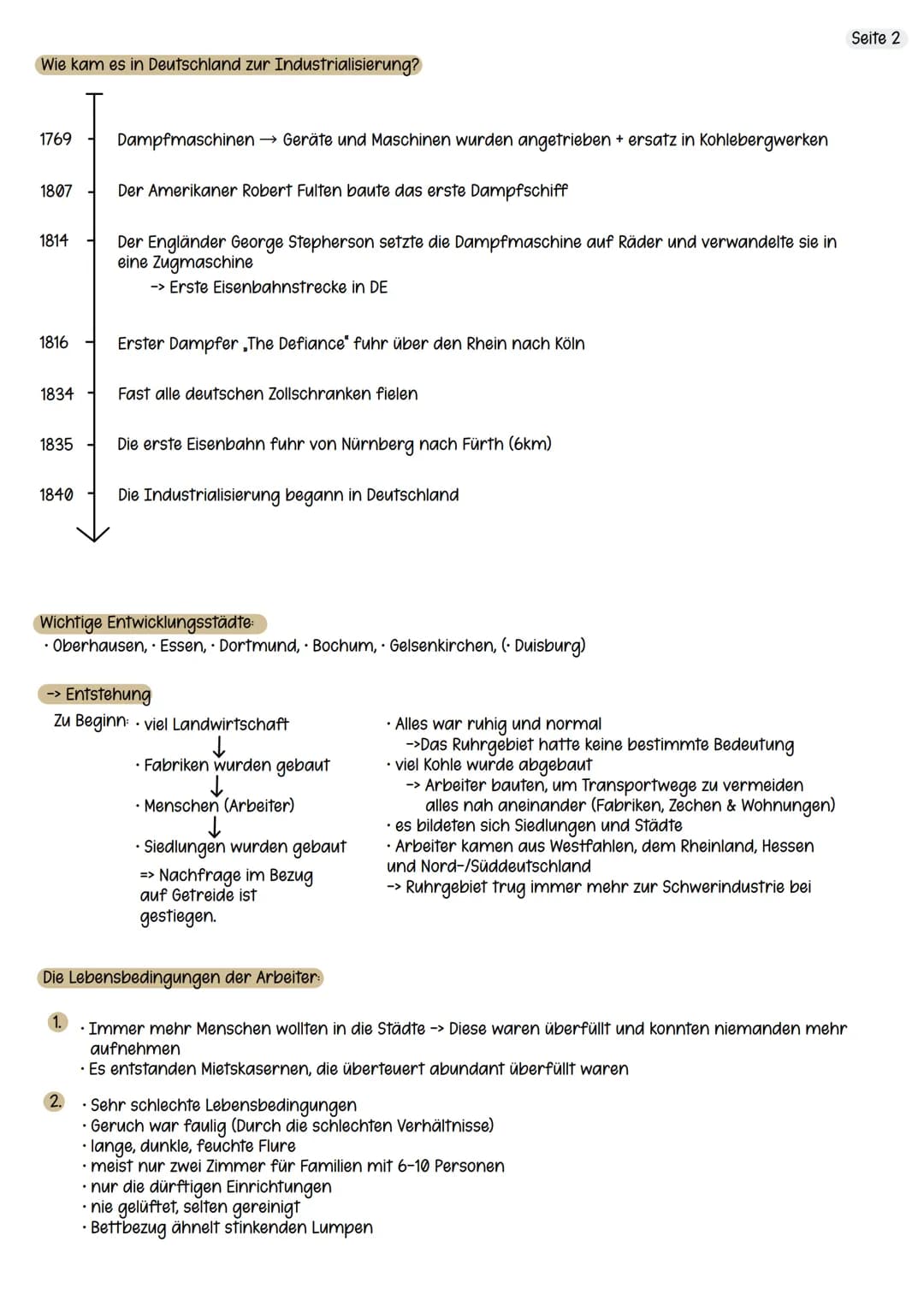 Klasse 8.
Industrialisierung &
Industrielle Revolution
Definition Industrialisierung:
Industrialisierung ist der Prozess (die Entwicklung) v