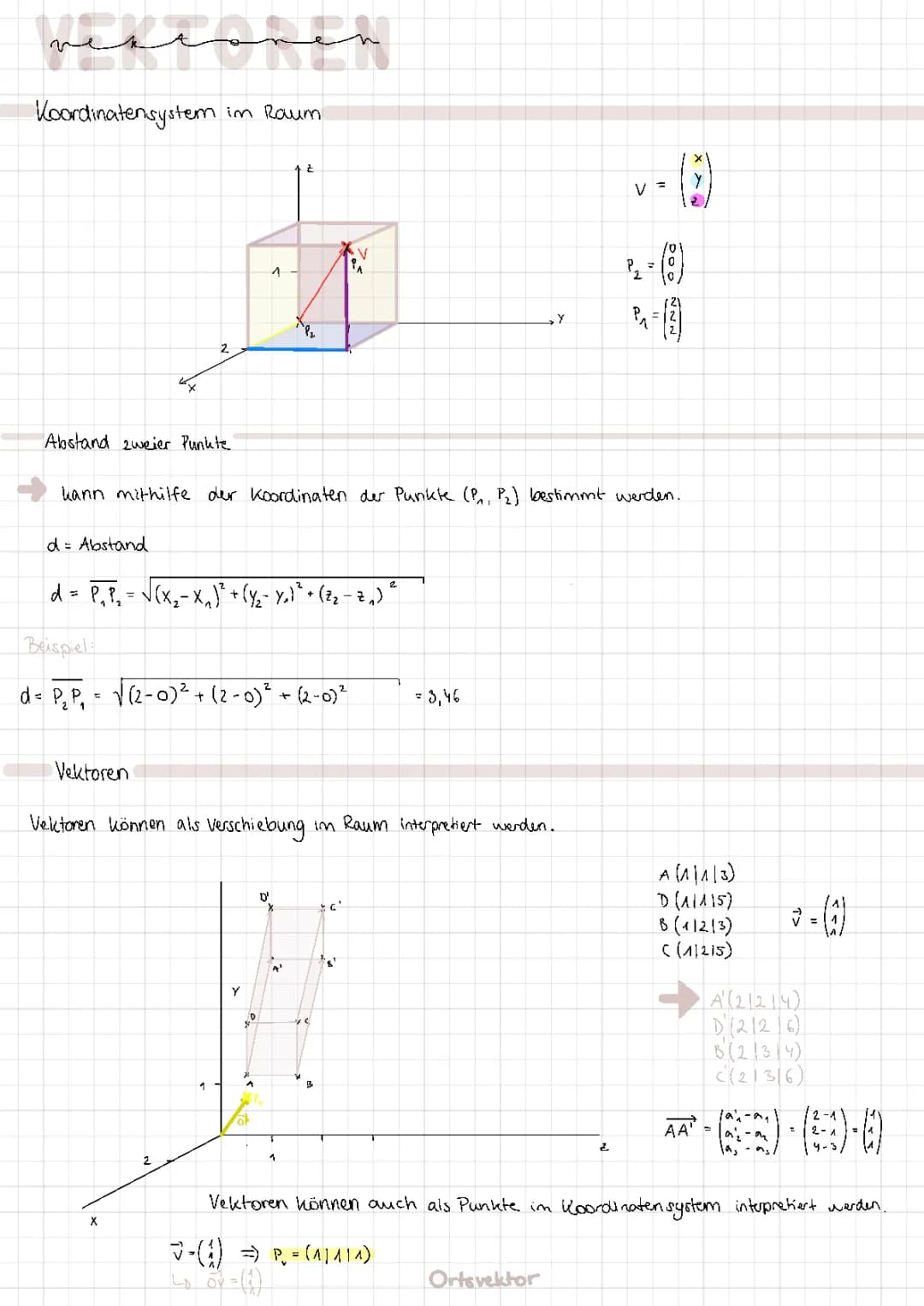 Lerne die Parameterform und Lagebeziehungen von Geraden und Ebenen!