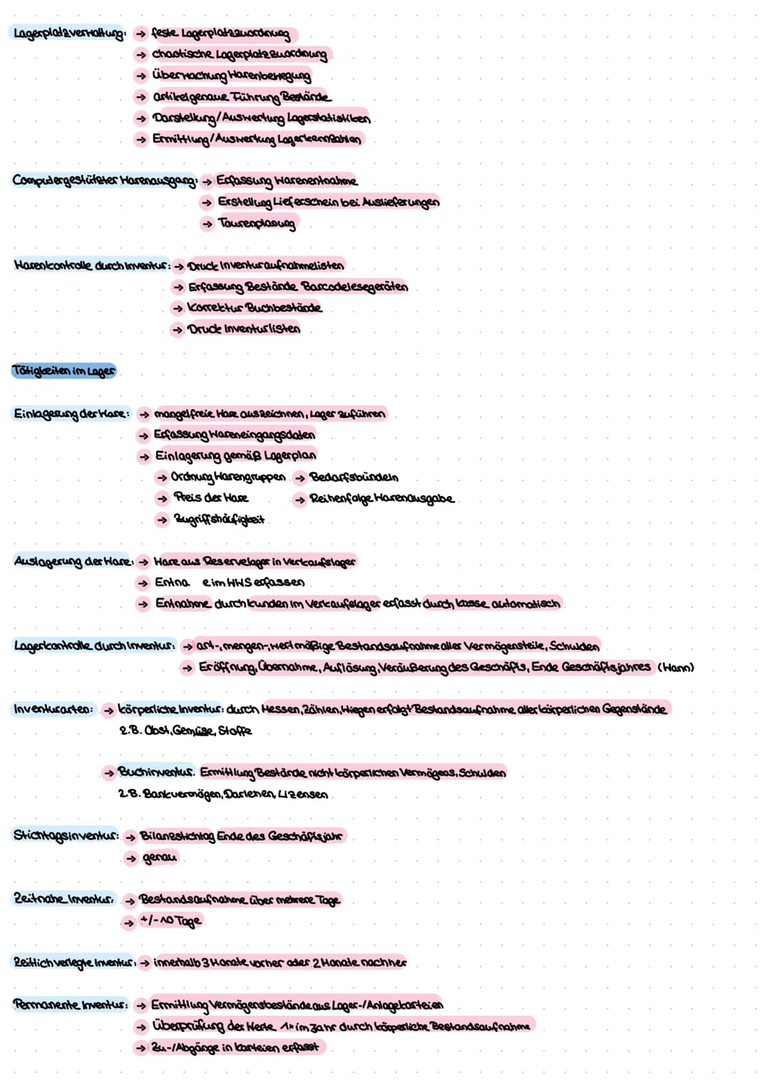 Warenwirtschaft/Kalkulation, Lea EGASA WARENWIRTSCHAFT-/SYSTEM
Ziele/Aufgaben der Warenwirtschaft
Harenwirtschaft: → alle Tätigkeiten im Zus