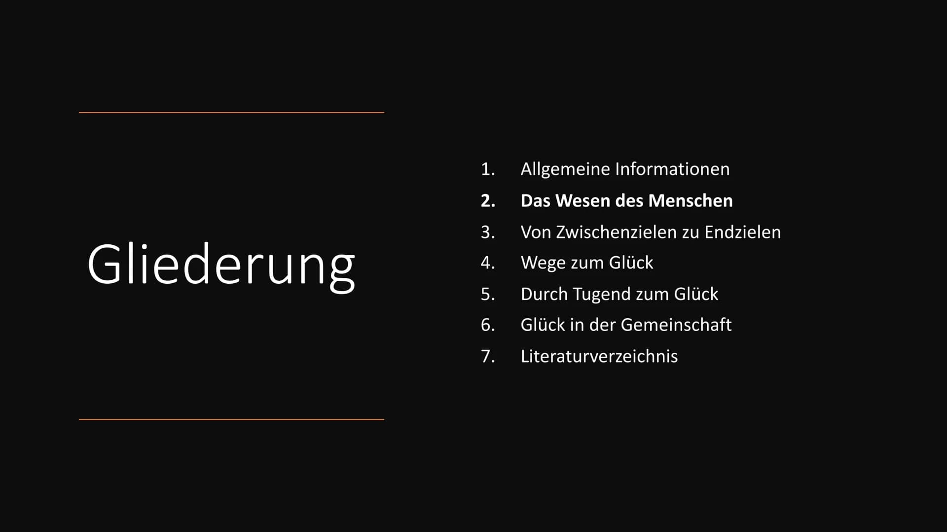 Ethik Aristoteles
[1] Gliederung
1.
Allgemeine Informationen
2.
Das Wesen des Menschen
3. Von Zwischenzielen zu Endzielen
4. Wege zum Glück
