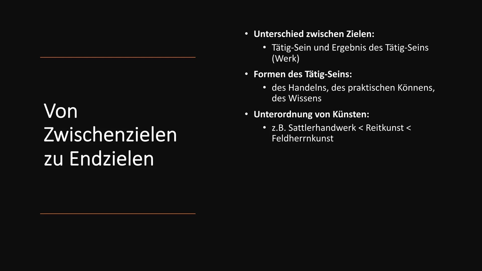 Ethik Aristoteles
[1] Gliederung
1.
Allgemeine Informationen
2.
Das Wesen des Menschen
3. Von Zwischenzielen zu Endzielen
4. Wege zum Glück
