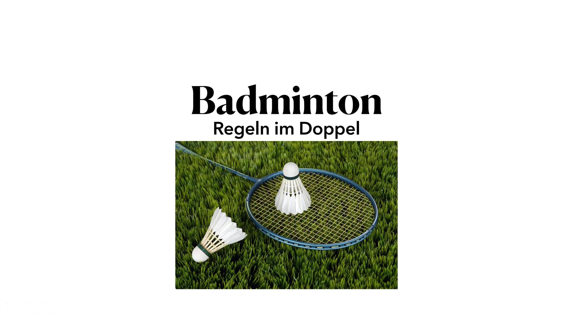 Badminton
Regeln im Doppel
537 ●
●
Inhaltsverzeichnis
Rally-Point Zählweise
Aufbau des Feldes
Aufschlagregeln beim Doppel
Kompassnadel Syste