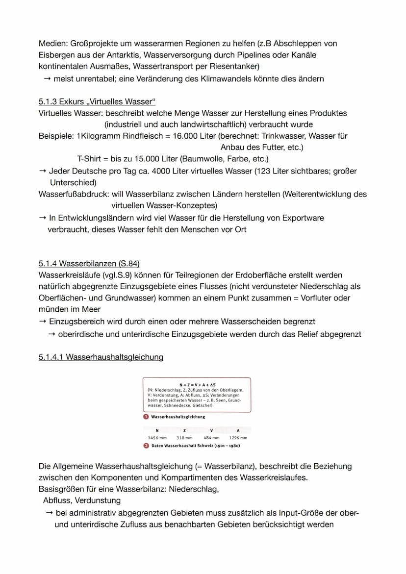 5.1 Lebensgrundlage Wasser (S.80-81)
5.1.1 Vorkommen, Verfügbarkeit und Verbrauch
Wasser + Eigenschaften: wesentliche Grundlage des Lebens a