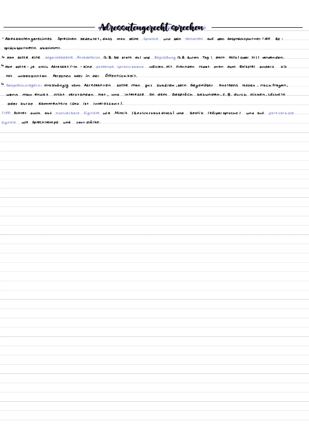  Adressaten gerecht sprechen