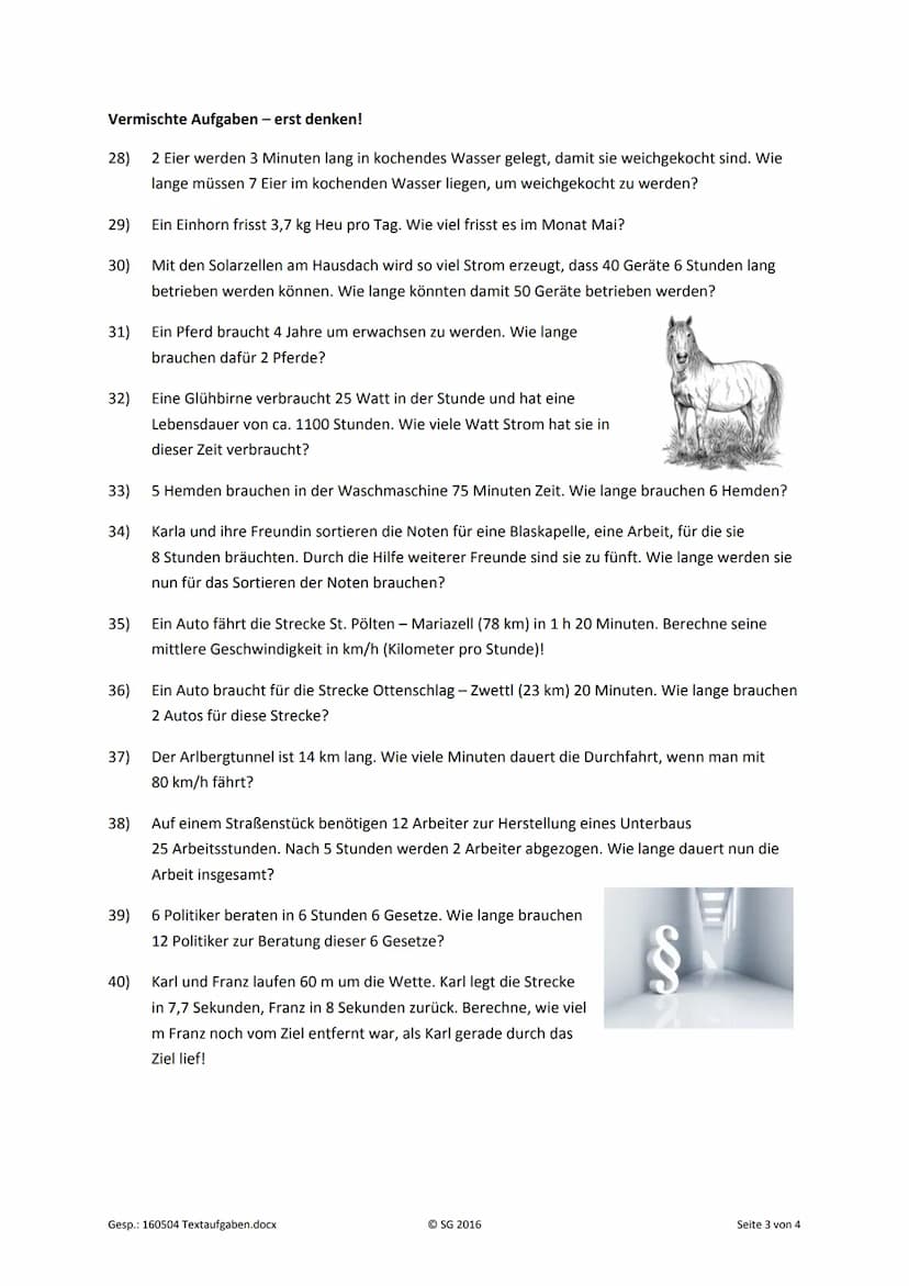 Proportionale Zuordnungen
Je-mehr-desto-mehr
4
Wenn bei einer Zuordnung dem 2-, 3- bzw.
n-fachen der ersten Größe jeweils das 2-, 3-
bzw. n-