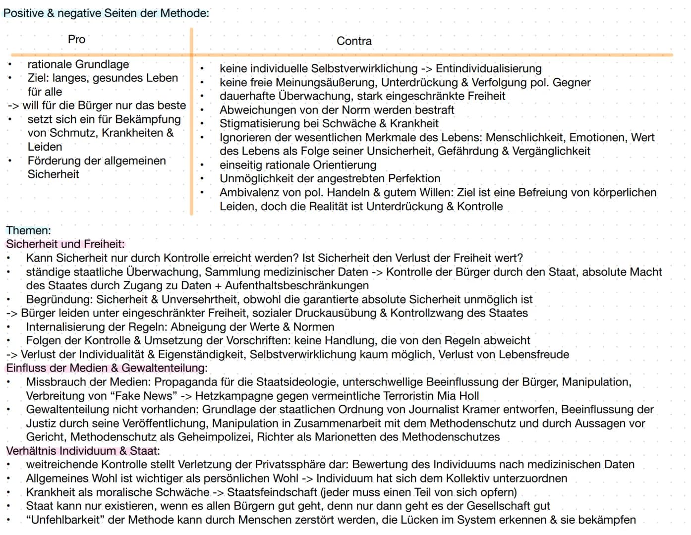 Basissatz:
Mia Holl (Biologin, 34 Jahre alt):
gesund, sozial unauffällig, systemkonform -> Idealbiografie
atheistisch, zurückhaltend, handel