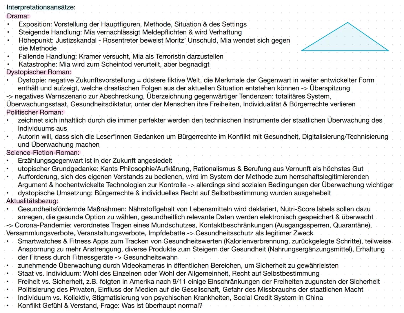 Basissatz:
Mia Holl (Biologin, 34 Jahre alt):
gesund, sozial unauffällig, systemkonform -> Idealbiografie
atheistisch, zurückhaltend, handel